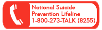 National Suicide Prevention Lifeline 1-800-273-8255